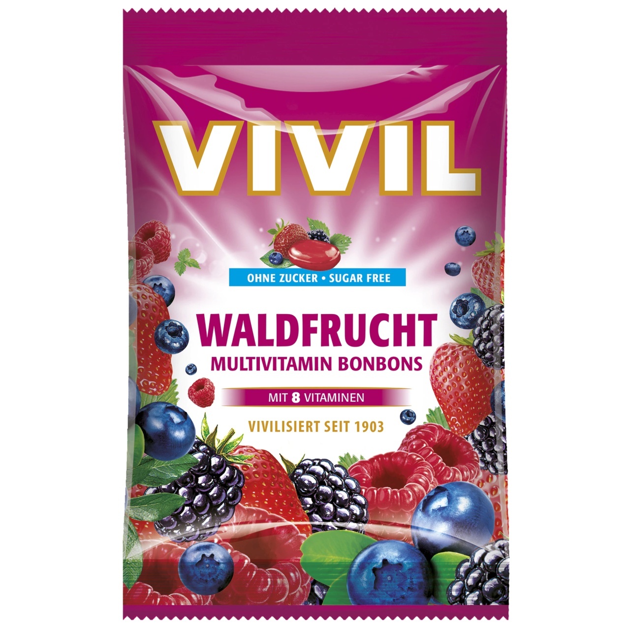 Fructe de Pădure, dropsuri, 60g, Vivil