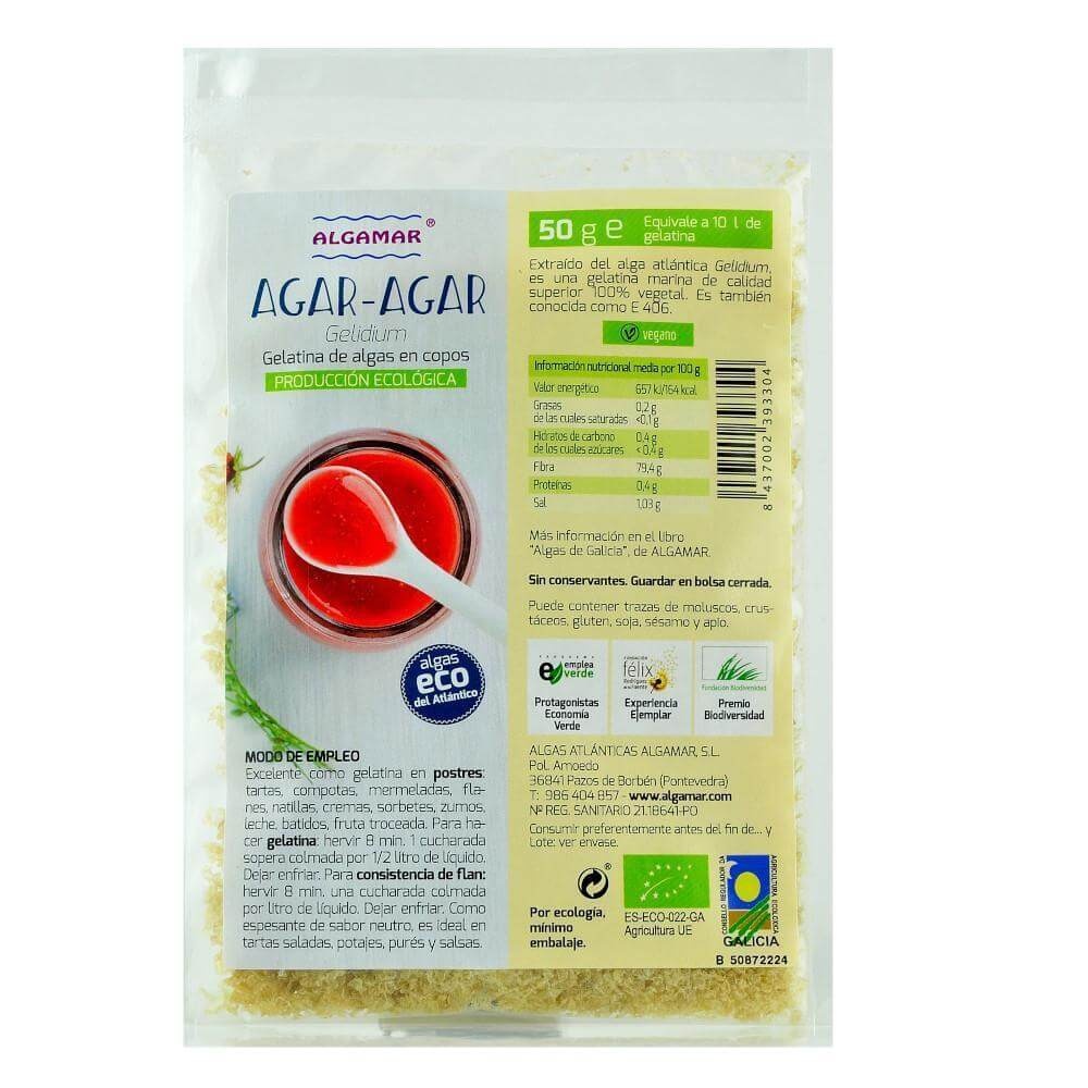 Fulgi eco agar agar, 50g, Algamar