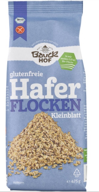 Fulgi mici de ovaz fara gluten ECO 475g, Bauck Hof