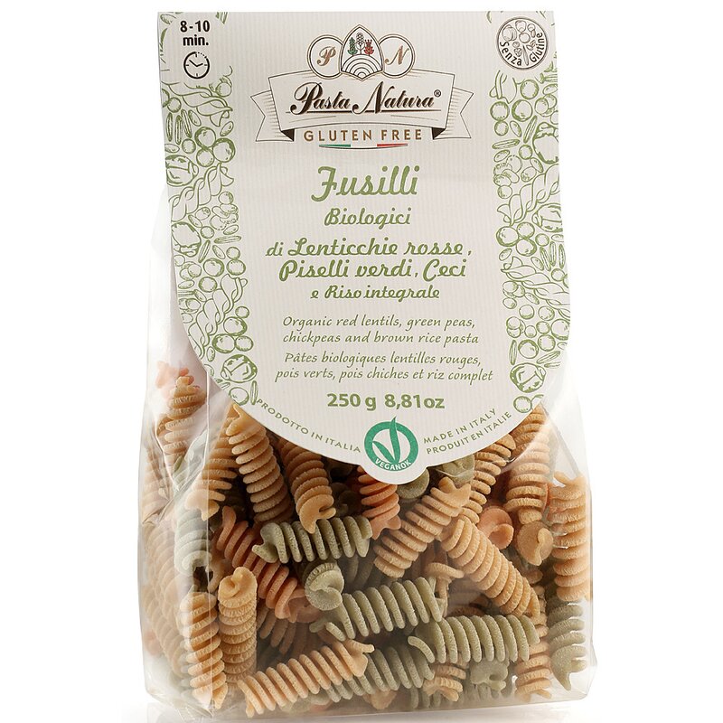Fusilli tricolore bio 250g Pasta Natura