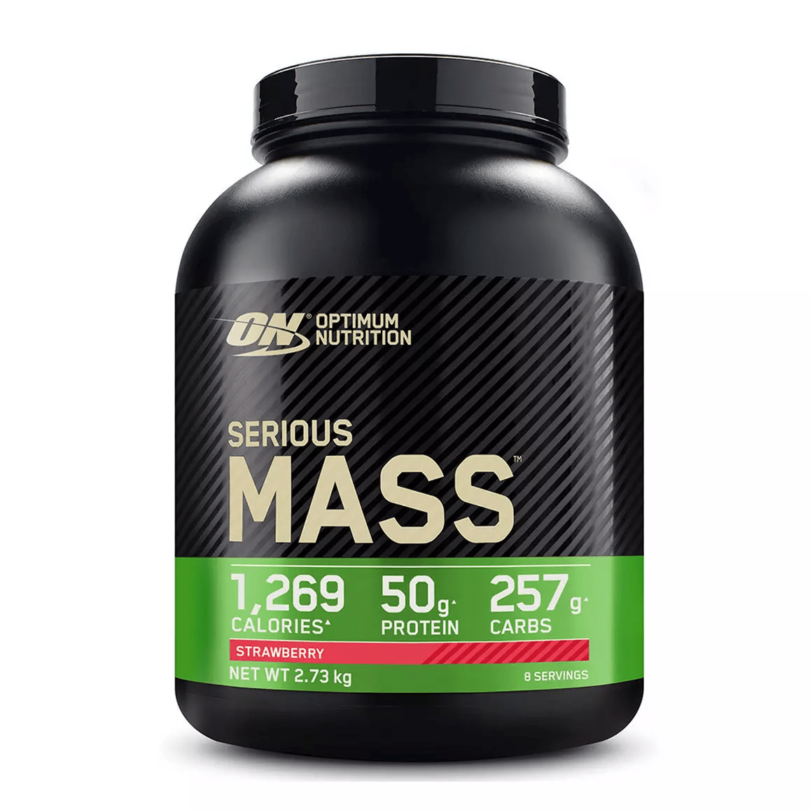 Gainer pudra proteica proteine din zer 100% Serious Mass Capsuni, 2.73kg, Optimum Nutrition