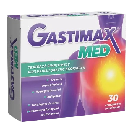 Gastimax Med, 30 comprimate masticabile, Fiterman