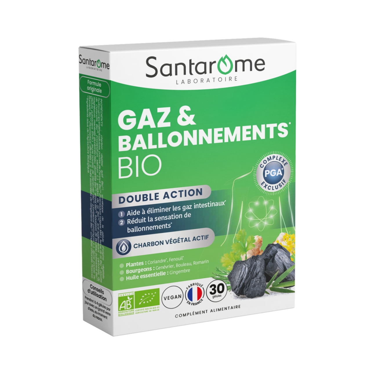 Gaz & Balonare BIO , 30 capsule, Santarome