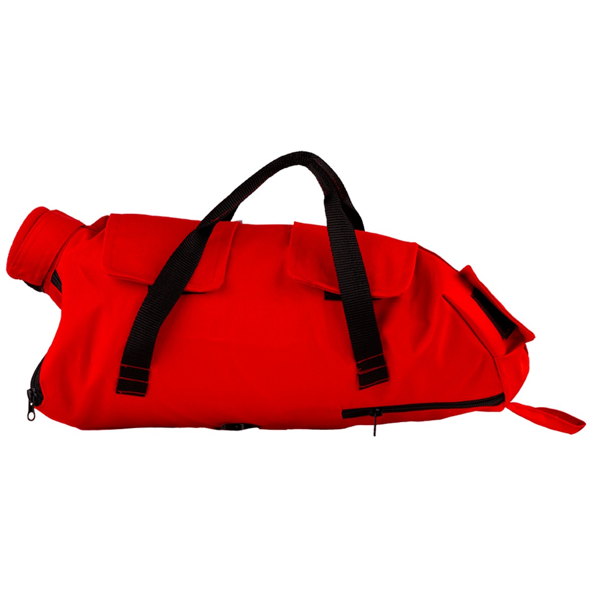 Geanta contentie si transport animale, L, 6-8kg, rosie, PRIMA, pentru ingrijirea labutelor, taierea unghiilor, anti-zgariere, examinare medicala, administrarea medicamentelor