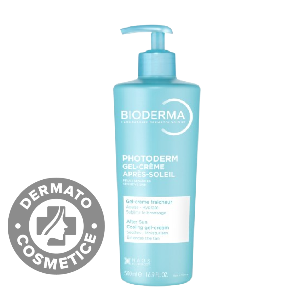 Gel-crema dupa expunerea la soare pentru piele sensibila Photoderm Apre-Soleil, 500ml, Bioderma