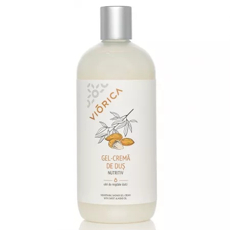 Gel-crema dus nutritiv cu ulei de migdale dulci, 500ml, Viorica
