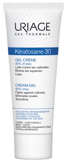 Gel-crema pentru piele dura cu 30% Uree Keratosane, 75ml, Uriage