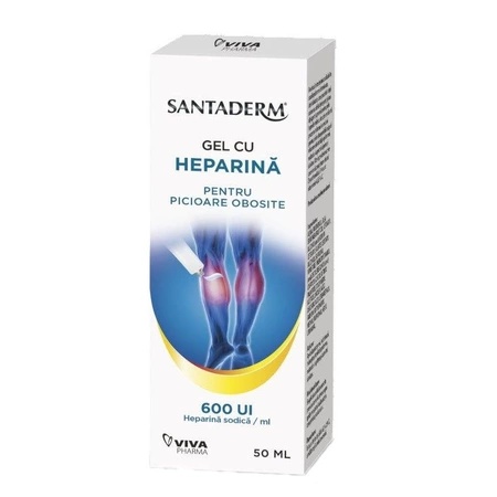 Gel cu Heparina pentru picioare obosite 600UI, 50ml, Santaderm