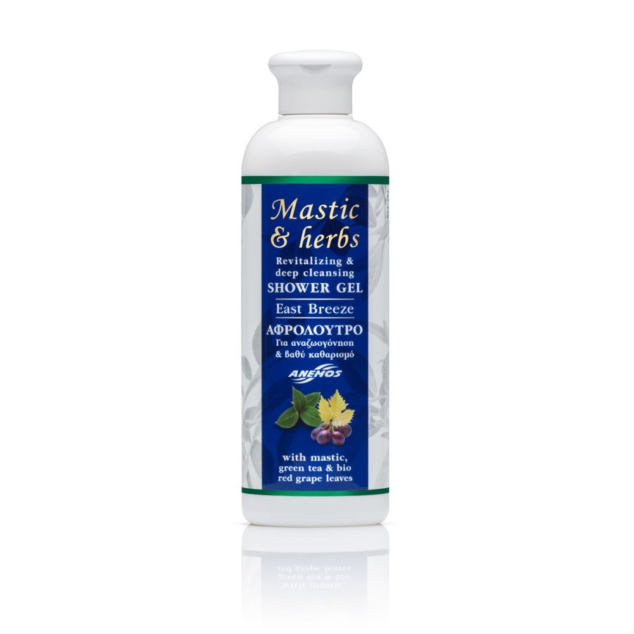 Gel de dus hidratant cu mastic gum, ceai verde și ulei de măsline, 300 ml