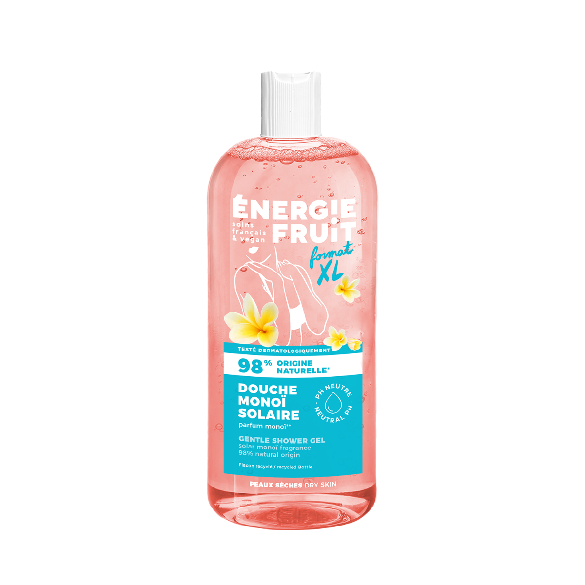 Gel de dus hidratant pentru piele uscata cu Ulei de Monoi, 500ml, Energie Fruit