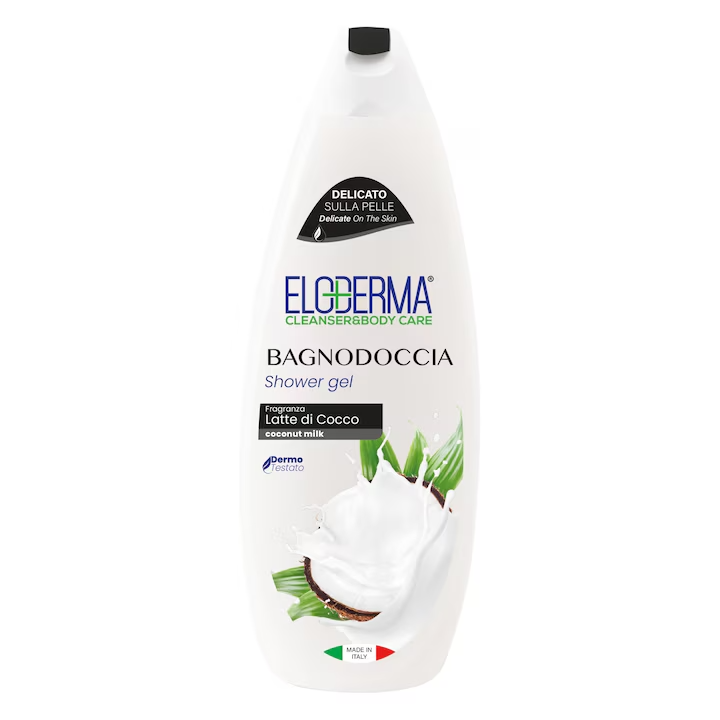 Gel de dus Lapte de cocos, 600ml, Eloderma