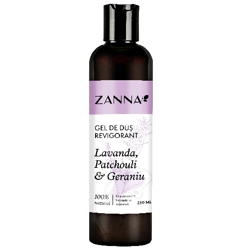 Gel de dus Revigorant cu Lavanda si Geraniu, 250ml, Zanna