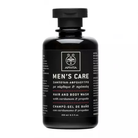 Gel de spalare corp si par pentru barbati, 250ml, APIVITA