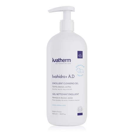 Gel de spalare emolient cu efect calmant Ivahidra+ A.D, 500 ml – Ivatherm