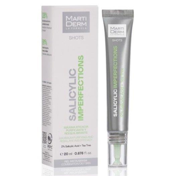 Gel fluid anti-imperfectiuni cu acid salicilic Imperfections Shots, Martiderm | 20 ml