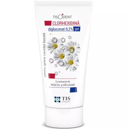 Gel igiena bucala cu clorhexidina Tisodent, 50ml, Tis