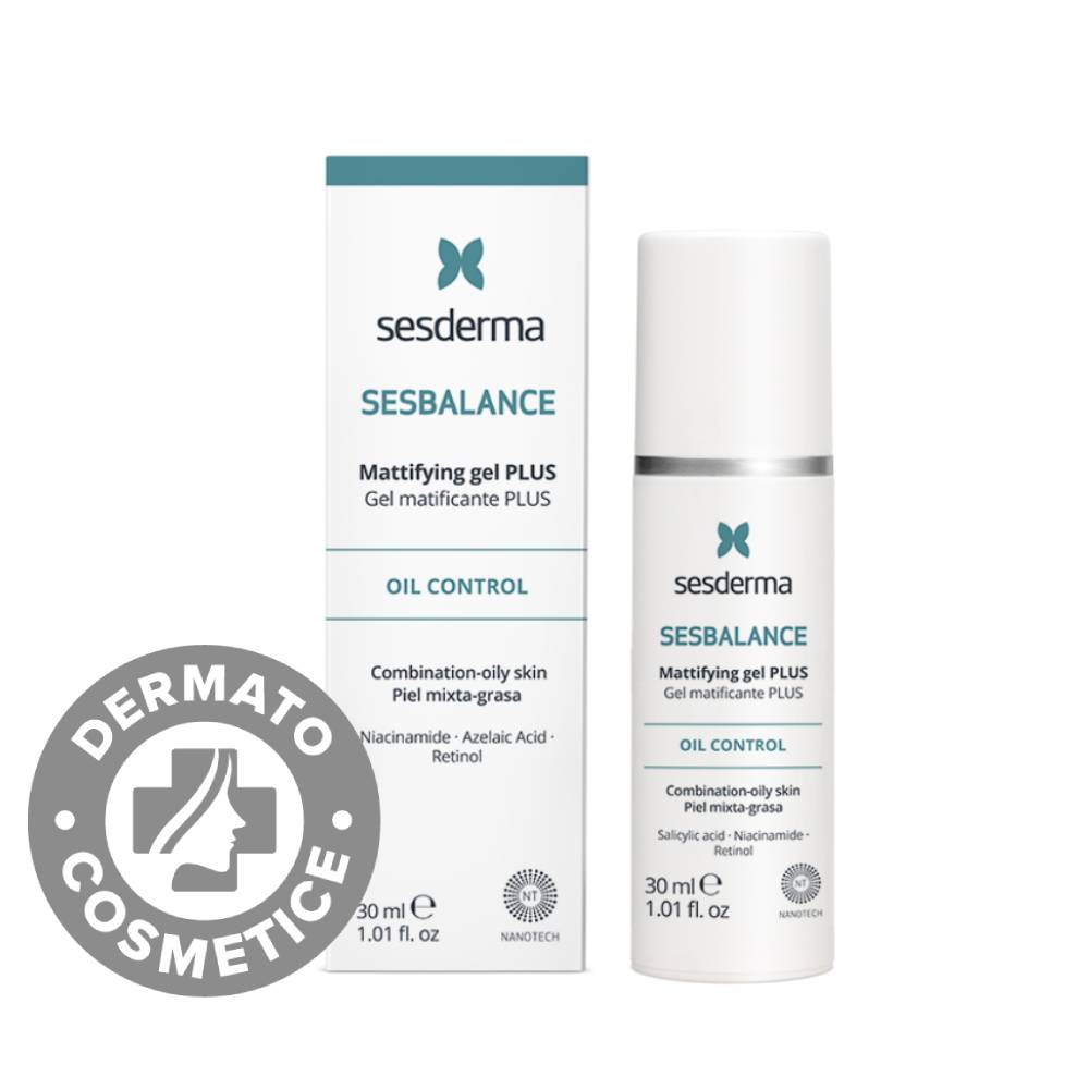 Gel matifiant pentru ten mixt si gras Plus Sesbalance, 30ml, Sesderma