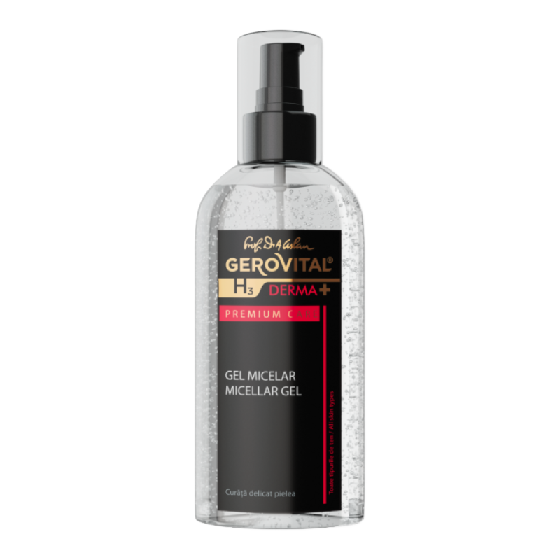Gel micelar H3 Derma+ Premium Care, 150 ml, Gerovital