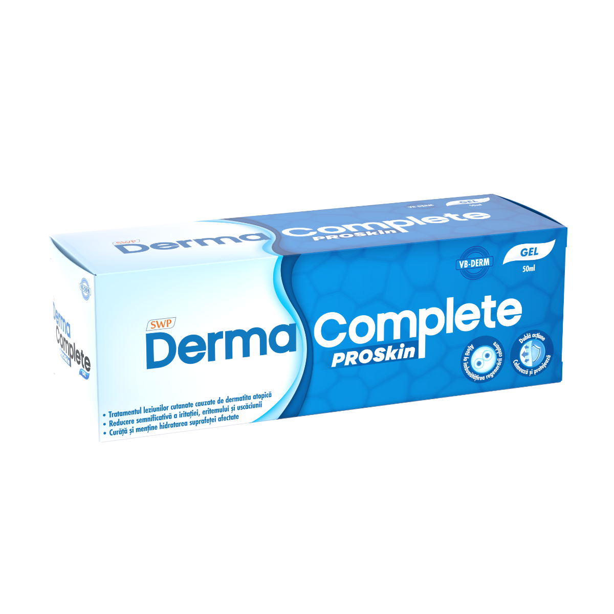 Gel pentru afectiuni cutanate ale pielii Derma Complete Proskin, 50ml, Sun Wave Pharma