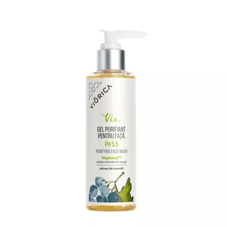Gel purifiant Vie pentru fata cu pH 5.5, 200ml, Viorica