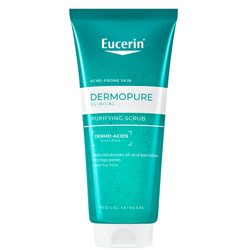 Gel scrub de curățare pentru față și corp DermoPure, 100 ml, Eucerin