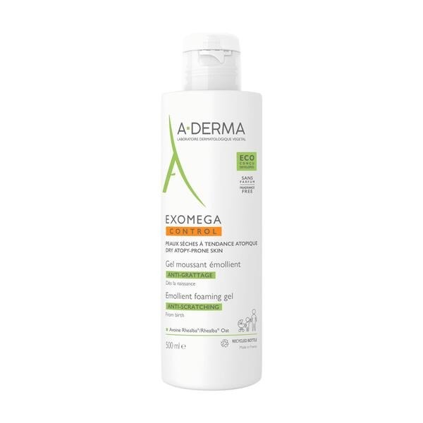 Gel spumant emolient Exomega Control, 500 ml, A-Derma