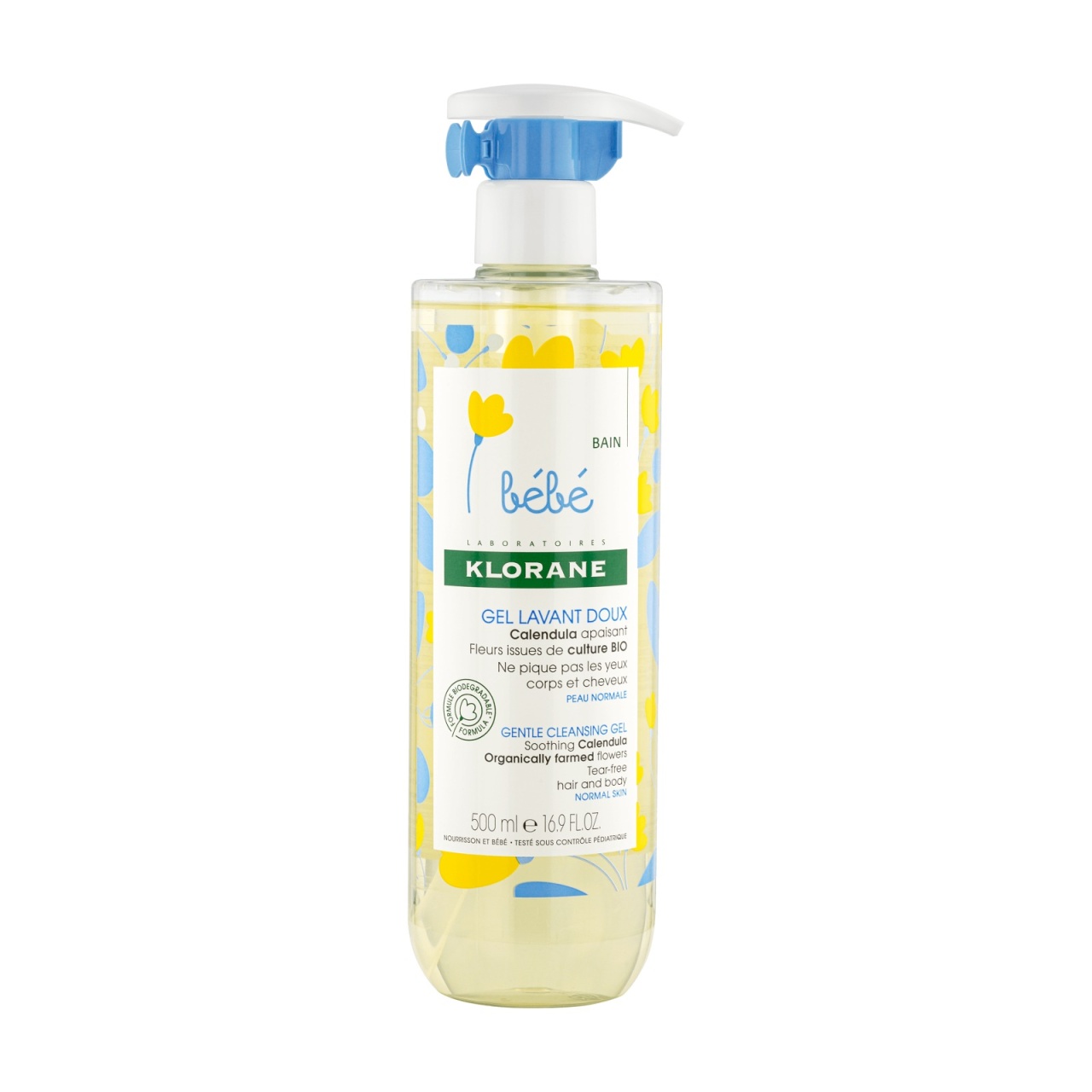 Gel spumant pentru curatare delicata, 500ml, Klorane Bebe