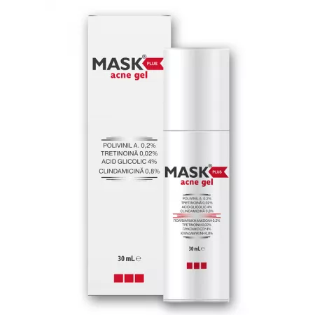 Gel tratament pentru acneea inflamatorie Mask Plus Acne Gel, Meditrina Pharmaceuticals | 30 ml
