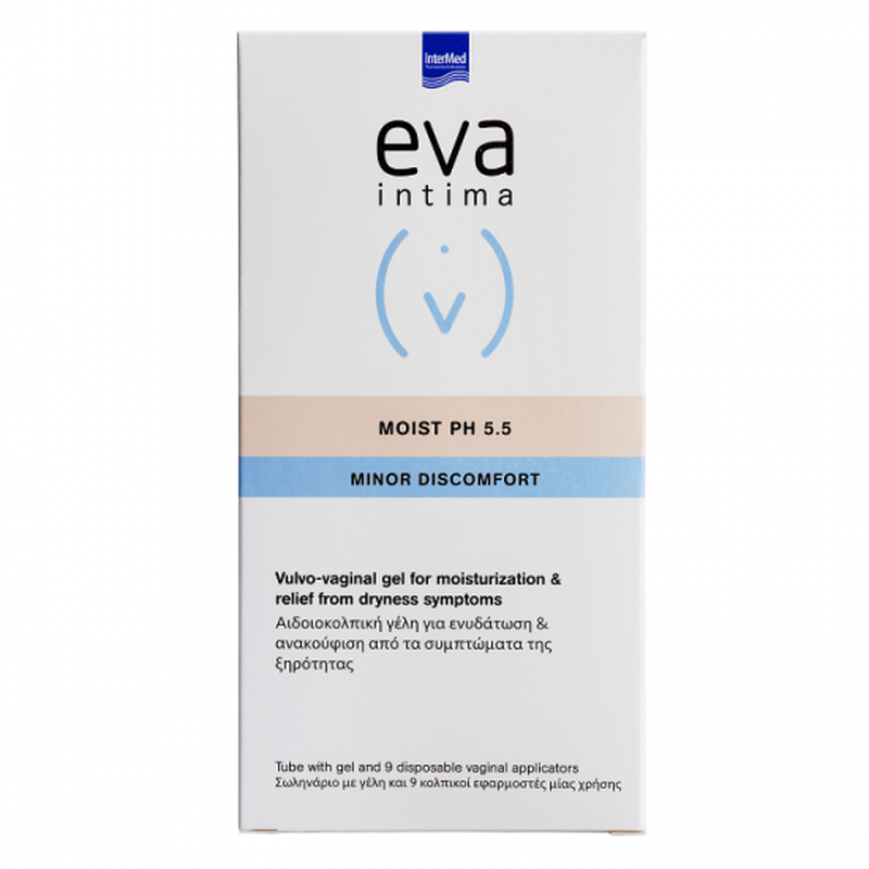 Gel vulvo-vaginal Eva Intima Moist Long Acting pH 3.0, Intermed | 9 aplicatoare x 5 g