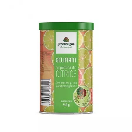 Gelifiant Green Sugar cu pectina din citrice, 340g, Remedia