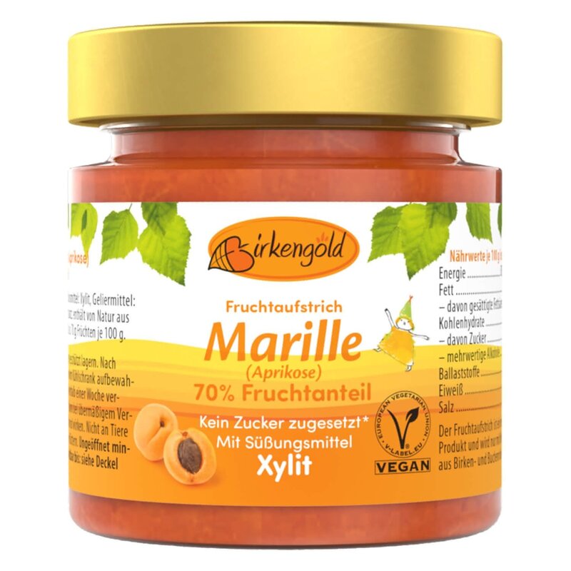 Gem de caise indulcit cu xylitol 200g Birkengold