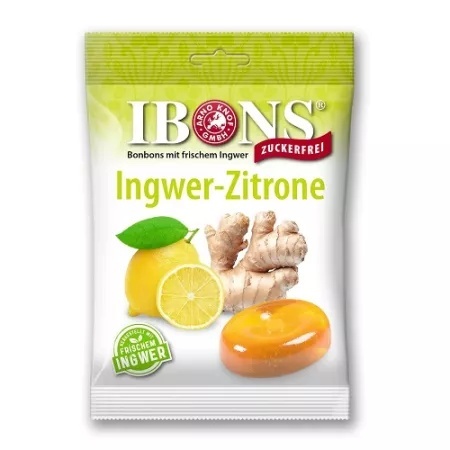 Ghimbir și Lămâie, dropsuri, 75g, Ibons