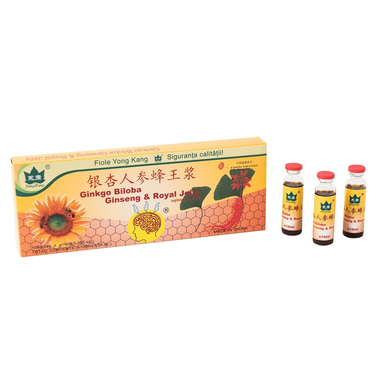 Ginkgo biloba+ginseng+Royal Jelly x 10fi