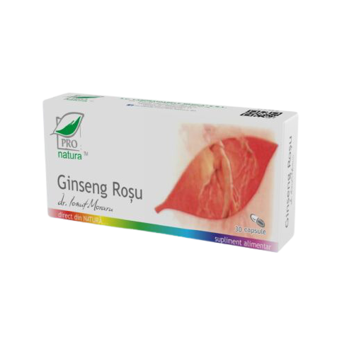 Ginseng Rosu, 30 capsule, Pro Natura