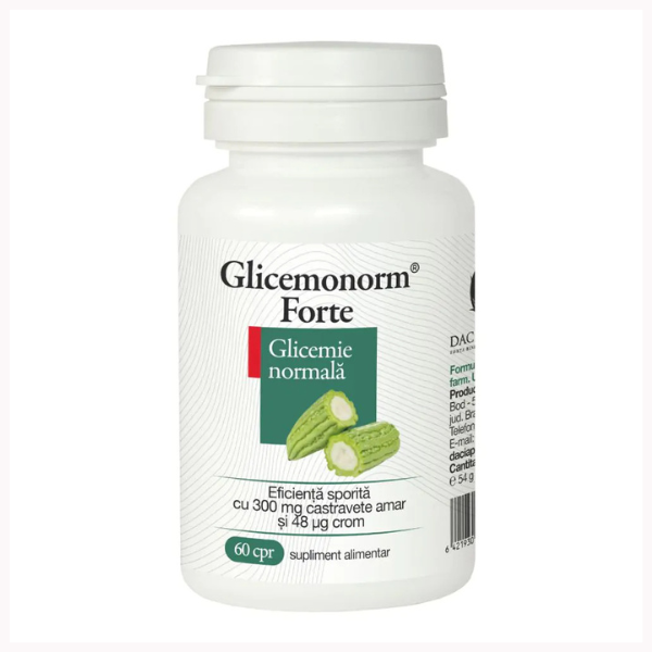Glicemonorm Forte, Dacia Plant | 60 comprimate