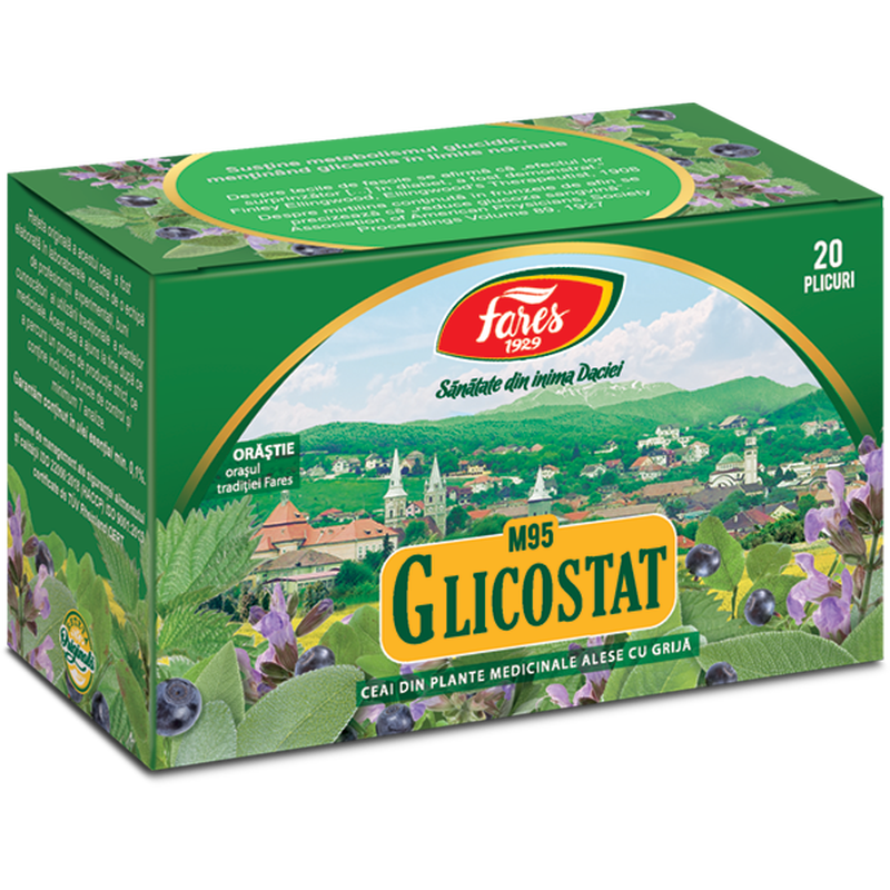 Glicostat, M95, ceai la plic, Fares | 20 plicuri