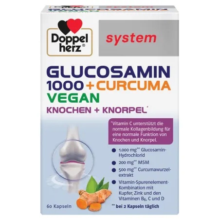 Glucozamina 1000 + Curcuma, 60 comprimate, Doppelherz