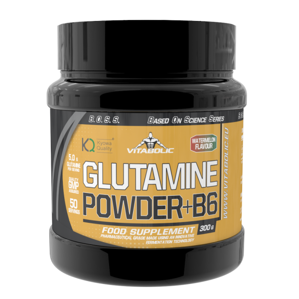 Glutamine Powder + B6 Watermelon, 300g, Vitabolic
