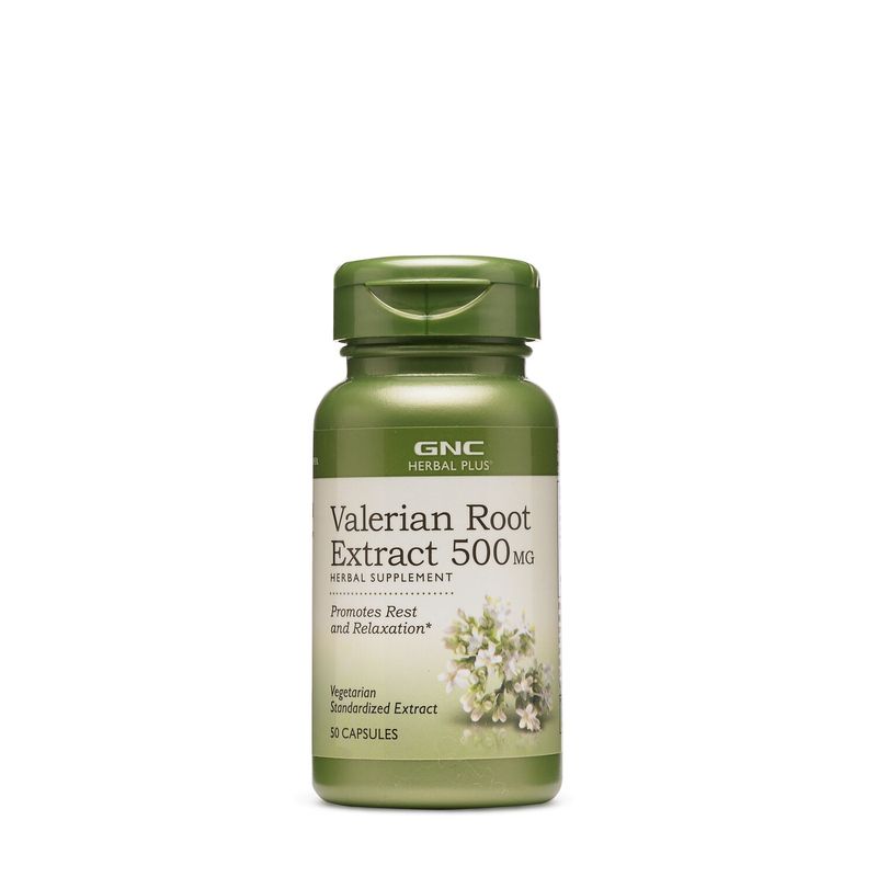 GNC Herbal Plus Valerian Root 500 Mg, Extract Standardizat Din Radacina De Valeriana | 50 Cps