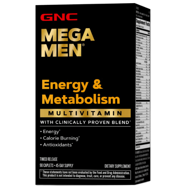 GNC Mega men energy&metabolism multivitamine pentru barbati, General Nutrition | 90 cps