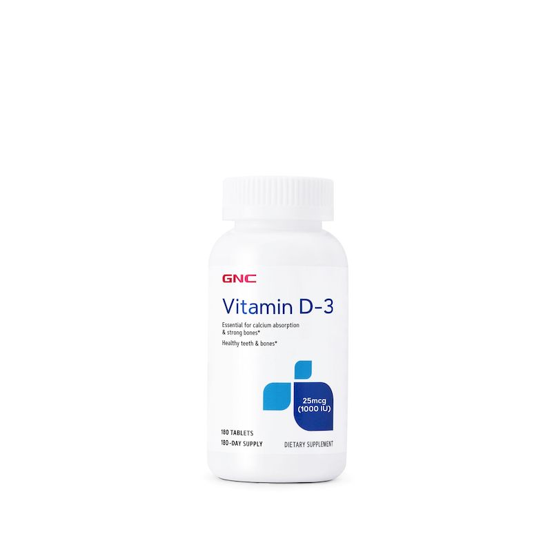 GNC Vitamin D-3 1000 Iu, Naturala 100% Din Lanolina | 180 Tb