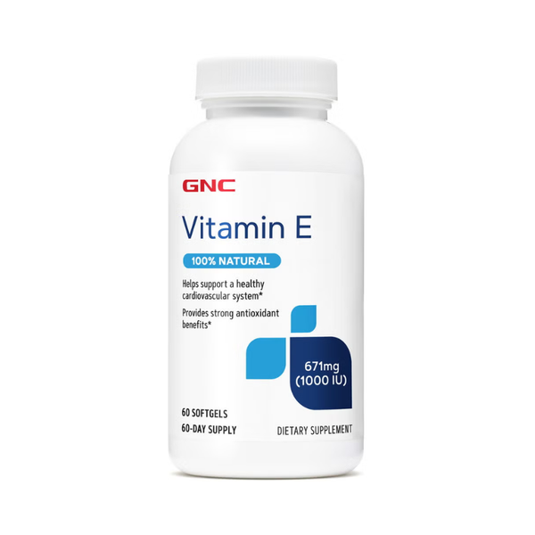 GNC vitamina E naturala, 1000 ui | 60 capsule gelatinoase