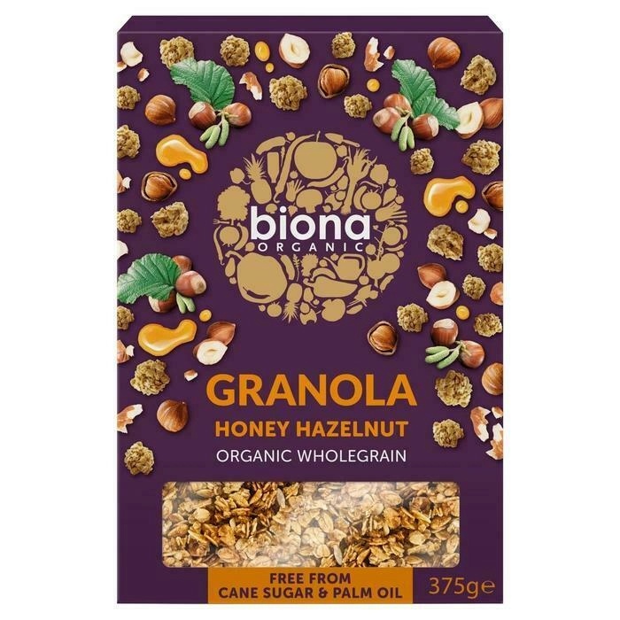 Granola bio cu miere si alune de padure, 375g, Biona