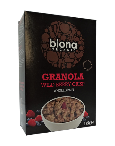 Granola cu fructe de padure crunchy bio, 375g, Biona Organic