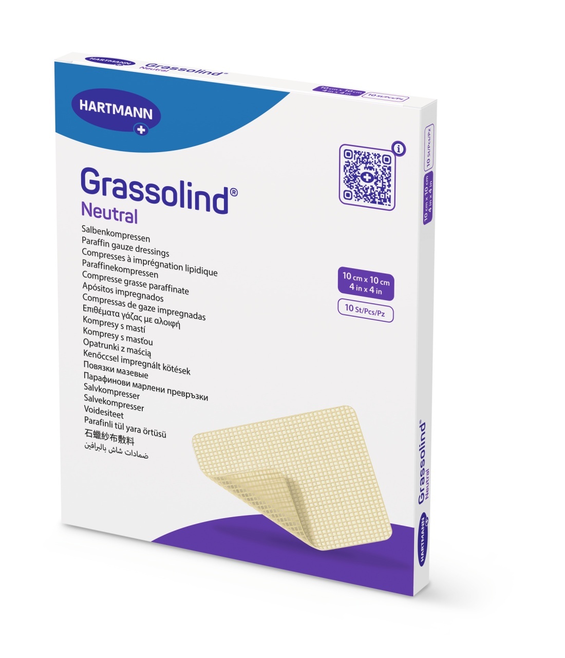 Grassolind Neutral pansament cu unguent 10 x 10cm, 10 bucati, Hartmann