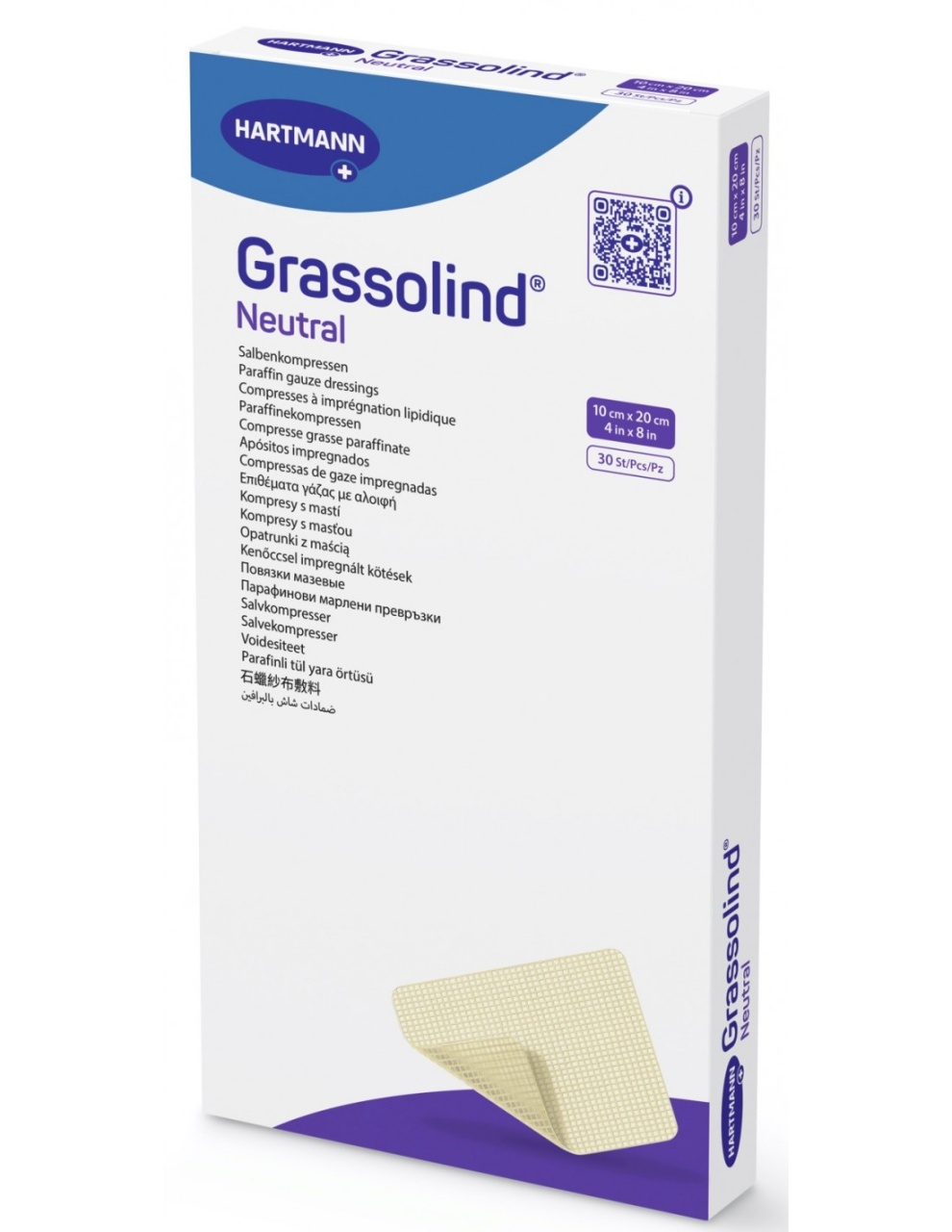 Grassolind Neutral pansament cu unguent 10cm x 20cm, 30 bucati, Hartmann