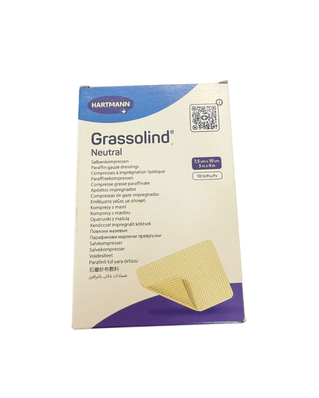 Grassolind Neutral pansament cu unguent 7,5cm x 10cm, 10 bucati Hartmann