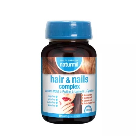 Hair & Nails Complex, 60 tablete, Naturmil