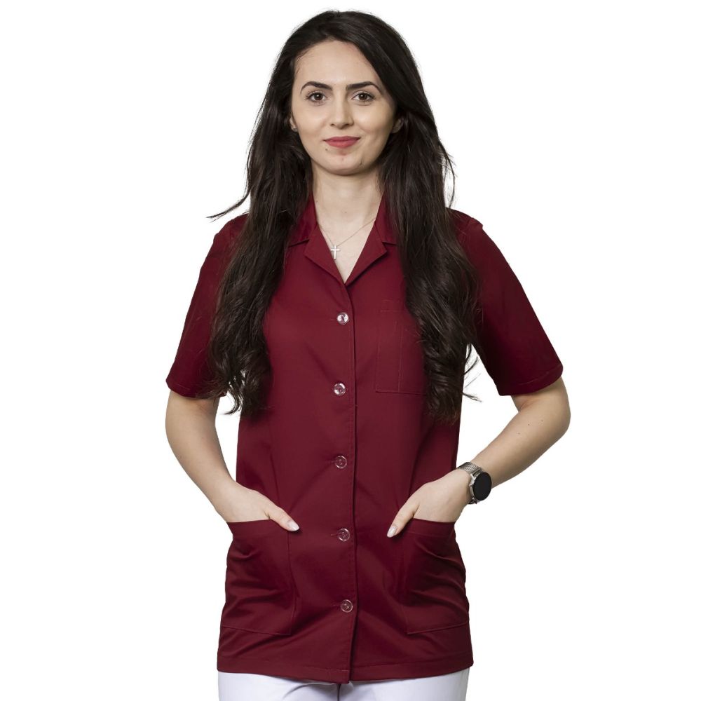 Halat dama ANA Premium grena - Uniforma Medicala