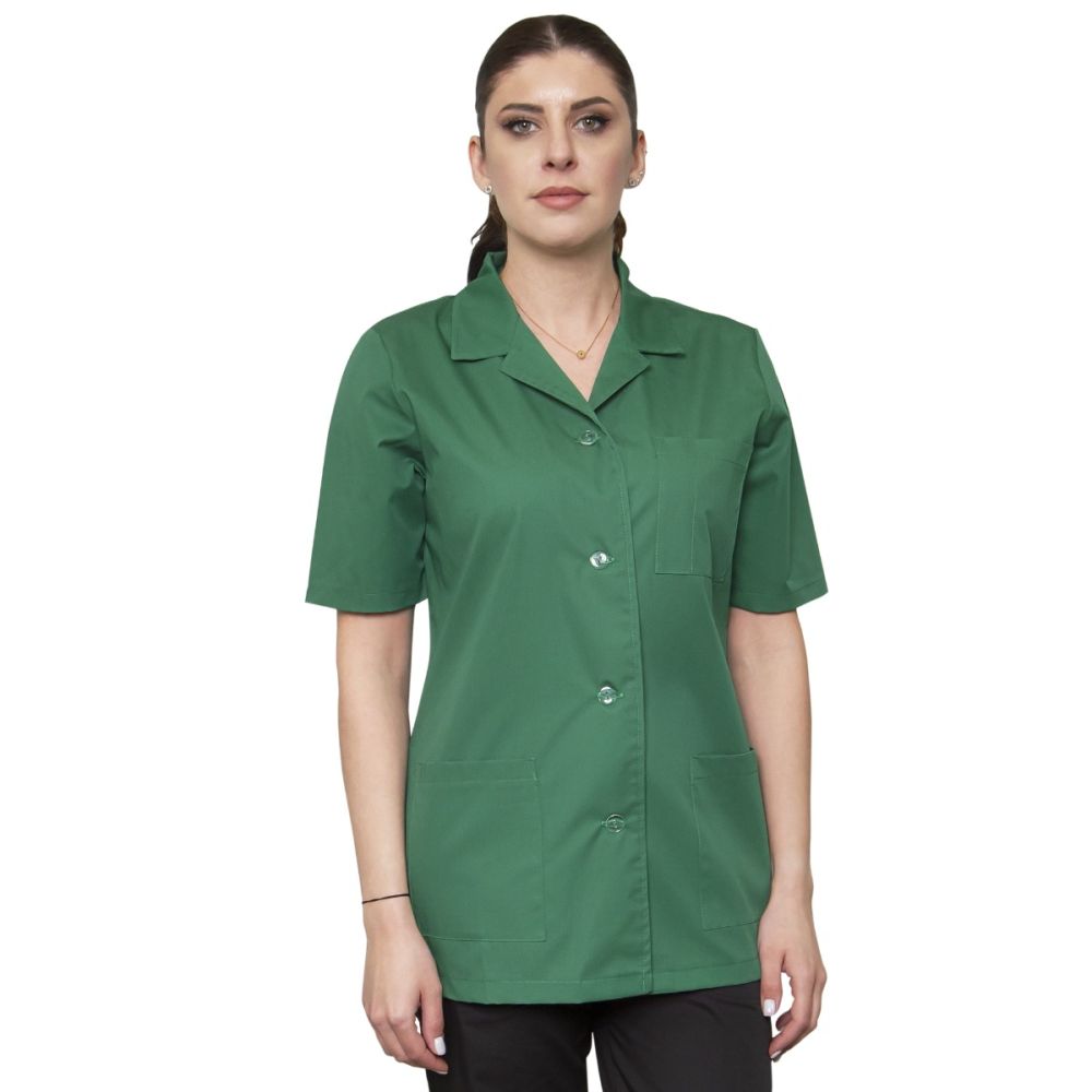 Halat dama ANA Premium verde inchis - Uniforma Medicala